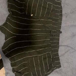 Black and white shorts